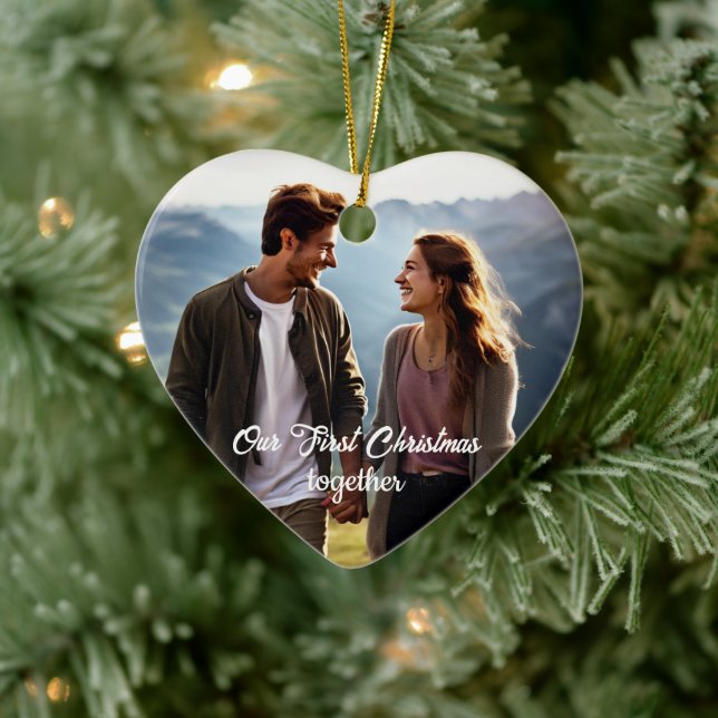Adorno De Cerámica Nuestra primera foto de Navidad 1 (Árbol)