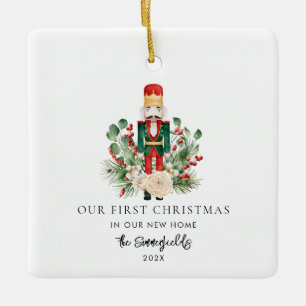 Adorno De Cerámica Nuestra primera foto navideña Nuevo casero