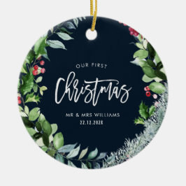 Adorno De Cerámica nuestra primera guerra de invierno navideña