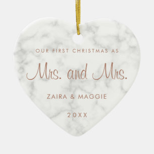 Adorno De Cerámica Nuestra primera lesbiana de oro en mármol de Navid