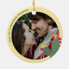 Adorno De Cerámica nuestra primera Navidad casada