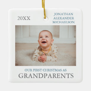 Adorno De Cerámica Nuestra primera Navidad como abuelos
