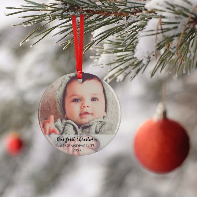 Adorno De Cerámica Nuestra primera Navidad como abuelos 2 guiones fot (Subido por el creador)