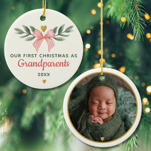 Adorno De Cerámica Nuestra Primera Navidad Como Abuelos Foto del Niet