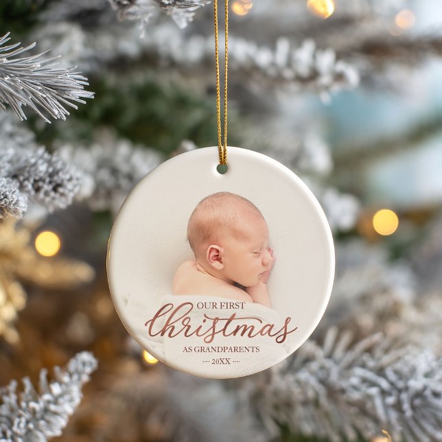 Adorno De Cerámica Nuestra primera Navidad como abuelos Subió Relieve (Subido por el creador)