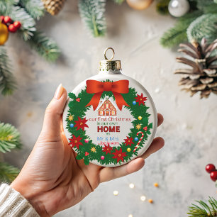Adorno De Cerámica Nuestra primera Navidad como Sr. y Sra. ,Navidades
