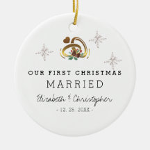 Nuestra Primera Navidad de Casados Foto Moderna