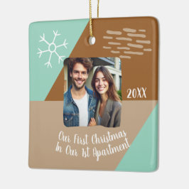 Adorno De Cerámica Nuestra primera Navidad en nuestra primera foto de