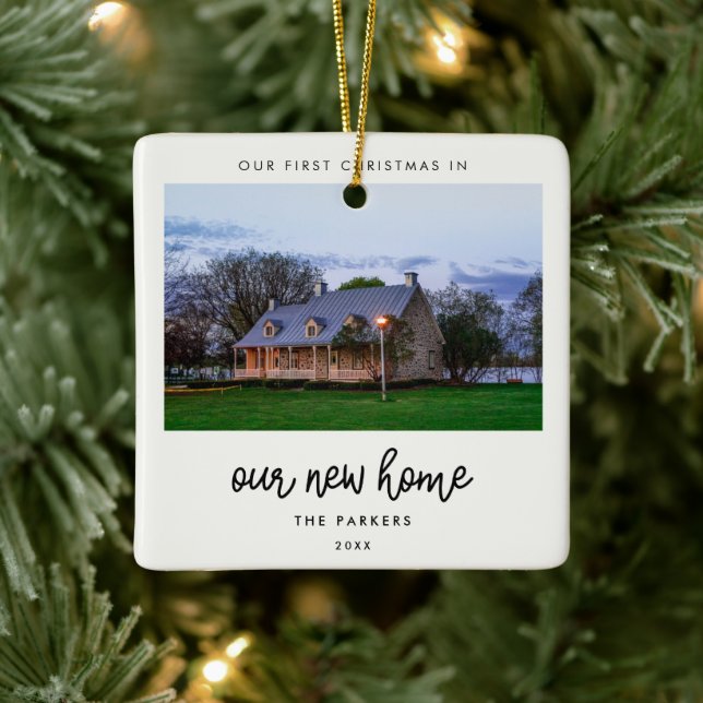 Adorno De Cerámica Nuestra primera Navidad en nuestro nuevo hogar (Árbol)