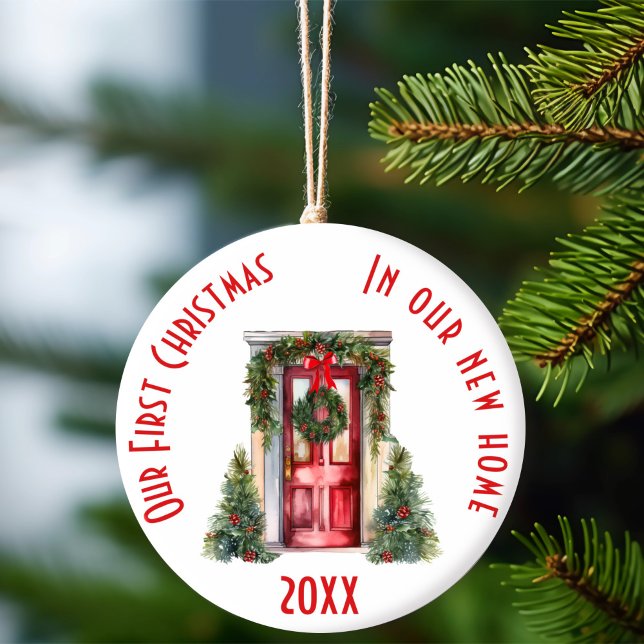 Adorno De Cerámica Nuestra primera Navidad en nuestro nuevo hogar (Subido por el creador)