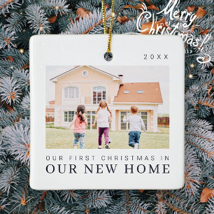 Adorno De Cerámica Nuestra Primera Navidad En Nuestro Nuevo Hogar Mod