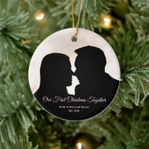 Nuestra Primera Navidad Juntos Silueta de Pareja
