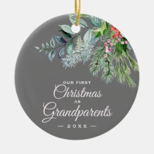 Adorno De Cerámica Nuestra primera Navidad, los abuelos acuardan