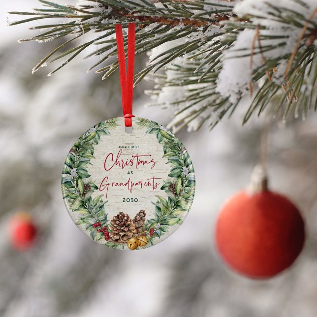Adorno De Cerámica Nuestra primera Navidad, los abuelos escribieron u (Subido por el creador)