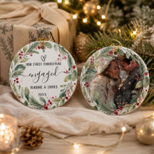 Nuestra Primera Navidad Prometidos Foto Pareja Cor