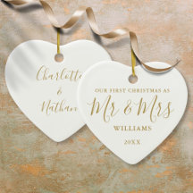 Nuestra primera Navidad Sr. Mrs. Gold Signature Sc