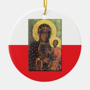 Adorno De Cerámica Nuestra Señora de Czestochowa