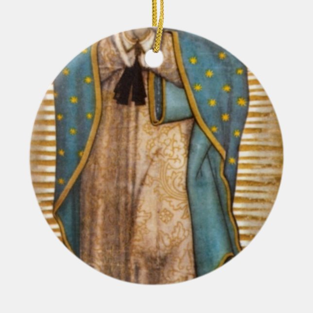 Adorno De Cerámica Nuestra Señora De Guadalupe (Frente)