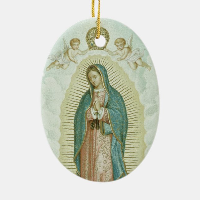 Adorno De Cerámica Nuestra Señora De Guadalupe (Atrás)