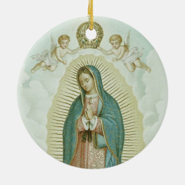 Adorno De Cerámica Nuestra Señora De Guadalupe (Atrás)