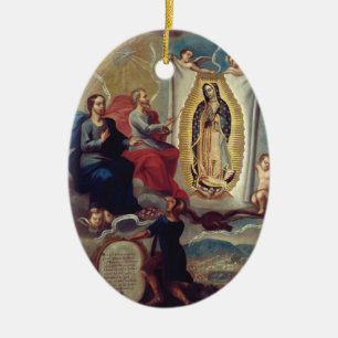 Adorno De Cerámica Nuestra Señora de Guadalupe   Recuerdo Religioso