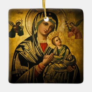 Adorno De Cerámica Nuestra Señora de la Perpetua Ayuda