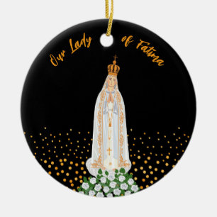Adorno De Cerámica Nuestra Señora de la procesión Fátima de las Velas