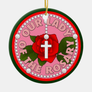 Adorno De Cerámica Nuestra señora del rosario