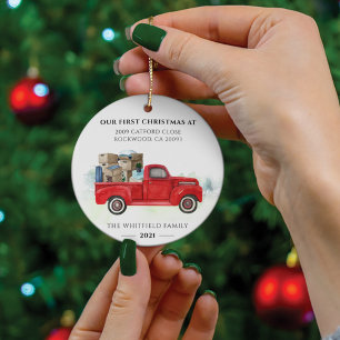 Adorno De Cerámica Nuestras primeras vacaciones navideñas en la nueva