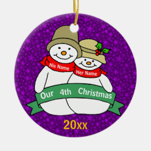 Adorno De Cerámica Nuestro 4to navidad