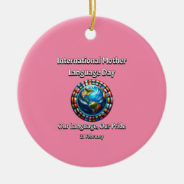 Adorno De Cerámica Nuestro Idioma, Nuestro Orgullo. Día de la Lengua