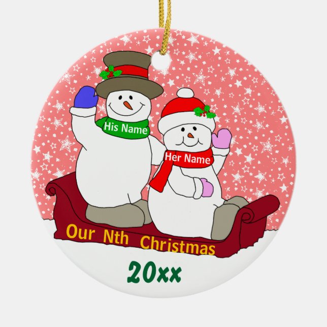 Adorno De Cerámica Nuestro Nth navidad (Frente)