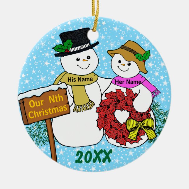 Adorno De Cerámica Nuestro Nth navidad (Frente)