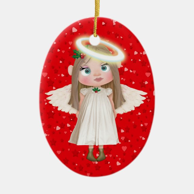 Adorno De Cerámica Nuestro pequeño ángel (Frente)
