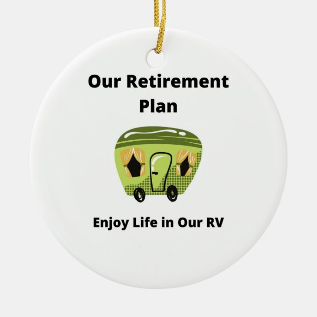 Adorno De Cerámica Nuestro plan de retiro en un (Frente)