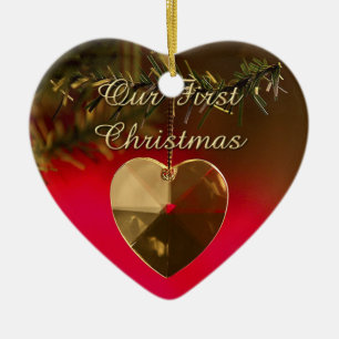 Adorno De Cerámica Nuestro primer navidad