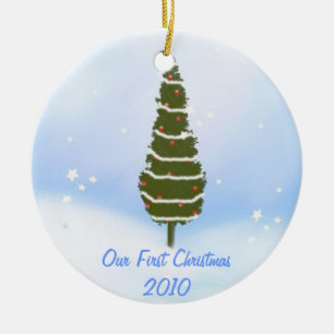 Adorno De Cerámica Nuestro primer navidad 2010