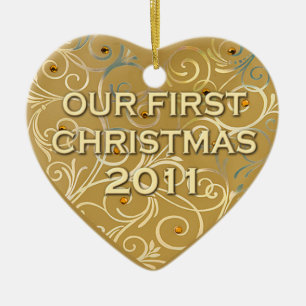 Adorno De Cerámica Nuestro primer navidad 2011