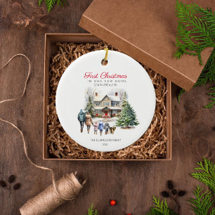 Adorno De Cerámica Nuestro Primer Navidad en Nuestra Nueva Casa Adorn