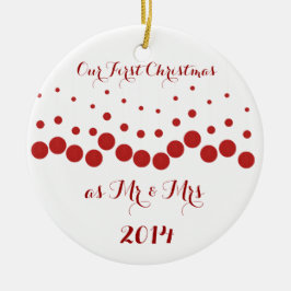 Adorno De Cerámica Nuestro primer navidad junto