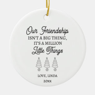 Adorno De Cerámica Nuestros Navidades de nombre personalizado de amis