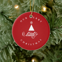 Adorno De Cerámica Nuestros Navidades pequeños se burlan del bebé, pr