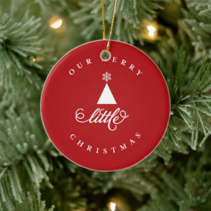 Adorno De Cerámica Nuestros Navidades pequeños se burlan del bebé, pr