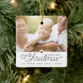 Adorno De Cerámica Nuestros primeros abuelos de Navidad 2 fotos
