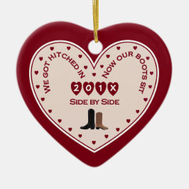 Adorno De Cerámica Nuestros primeros Navidades se casaron con el país