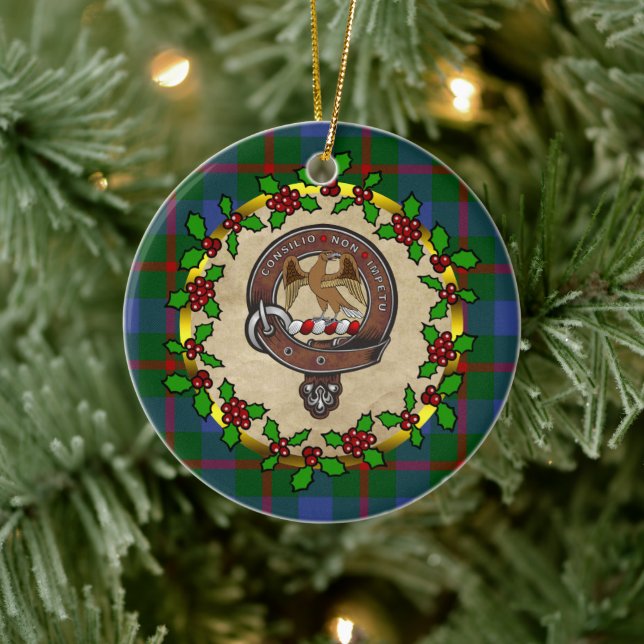 Adorno De Cerámica Nueva insignia de clan y navidades personalizadas  (Árbol)