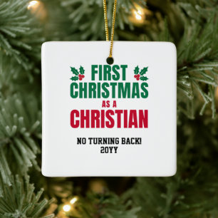 ADORNO DE CERÁMICA NUEVA NAVIDAD CRISTIANA PRIMERA