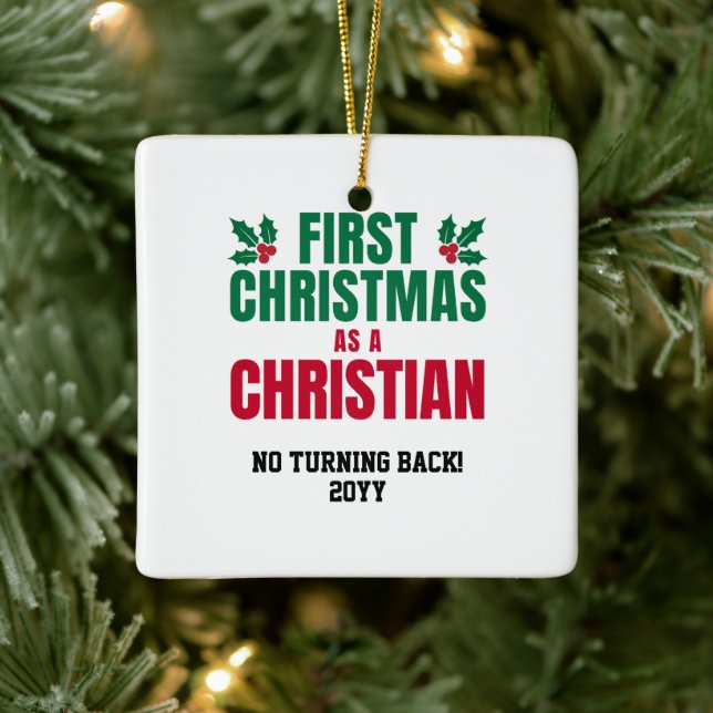 ADORNO DE CERÁMICA NUEVA NAVIDAD CRISTIANA PRIMERA (Árbol)