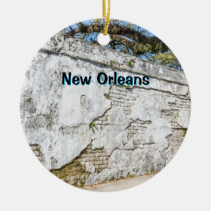 Adorno De Cerámica Nueva Orleans, Luisiana, Cementerio y Muro