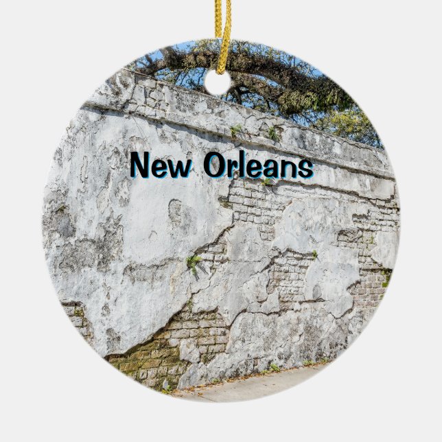 Adorno De Cerámica Nueva Orleans, Luisiana, Cementerio y Muro (Frente)